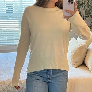 Theory Cashmere Cream Crewneck